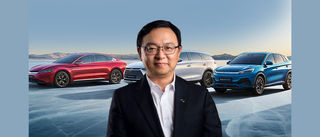 Wang Chuanfu, founder of BYD, revolutionizing the electric vehicle industry with innovative technology and visionary leadership.