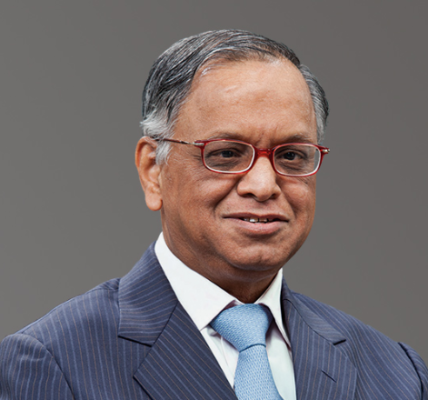 N.R. Narayana Murthy: Visionary leader and co-founder of Infosys, transforming India's IT landscape.