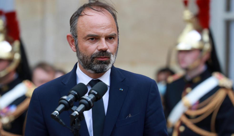Édouard Philippe delivering a speech as Prime Minister of France