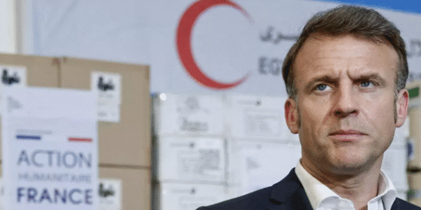 Macron speaking on Gaza ceasefire and UN-backed mission.