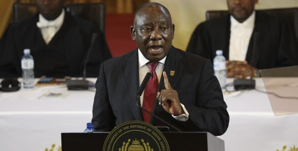 President Cyril Ramaphosa at the Union Buildings, Pretoria, 2024.