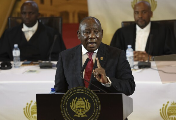 President Cyril Ramaphosa at the Union Buildings, Pretoria, 2024.