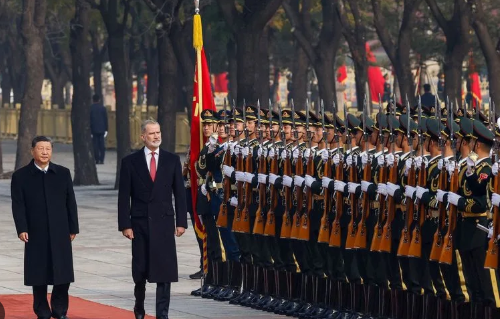 King Felipe VI meets Xi Jinping at Beijing’s Great Hall of the People