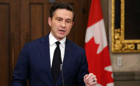 Pierre Poilievre, Leader of the Conservative Party of Canada, speaking at a public event.
