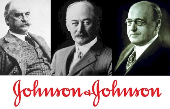 Founders of Johnson & Johnson – Robert Wood Johnson, James Wood Johnson, and Edward Mead Johnson
