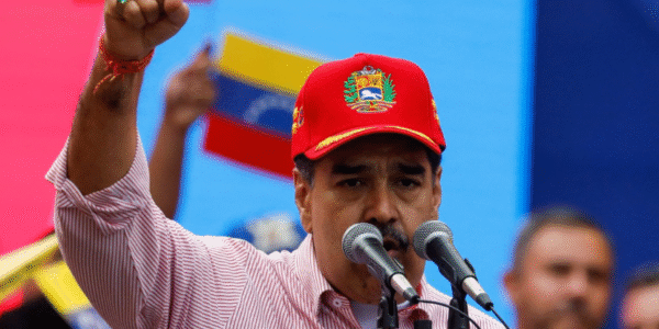 Maduro addresses supporters as US pressure on his government intensifies.