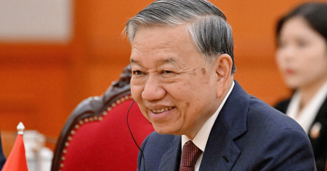 Vietnam Communist Party General Secretary To Lam holds talks with Joe Biden during a meeting on the margins of the 79th session of the United Nations General Assembly in New York City.