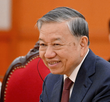 Vietnam Communist Party General Secretary To Lam holds talks with Joe Biden during a meeting on the margins of the 79th session of the United Nations General Assembly in New York City.