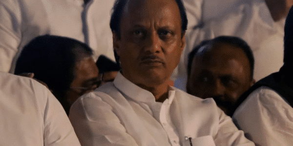 Nationalist Congress Party leader Ajit Pawar ahead of the swearing-in ceremony of Shiv Sena chief Uddhav Thackeray as Maharashtra chief minister.